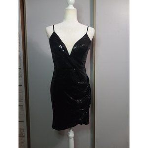 Mystic Los Angeles Large Black Sequence Party Dance Going Out Short Stretch Dres